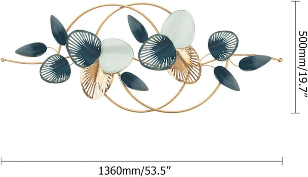 3D Metal Leaf Wall Art Decor
