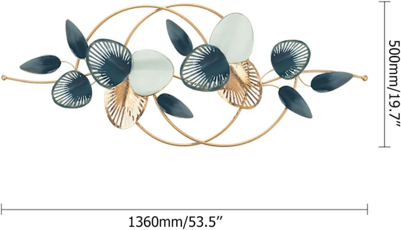 3D Metal Leaf Wall Art Decor