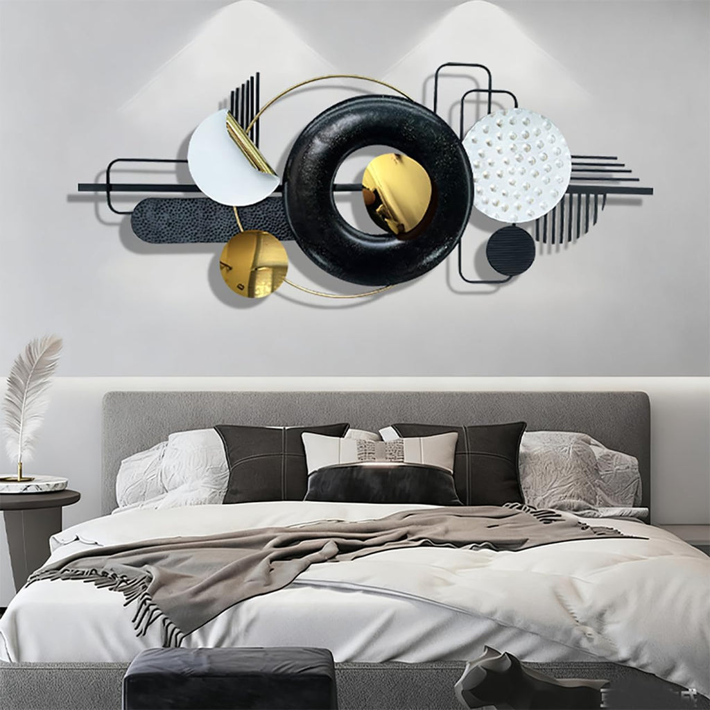 Black 3D Textured Metal Wall Sculpture