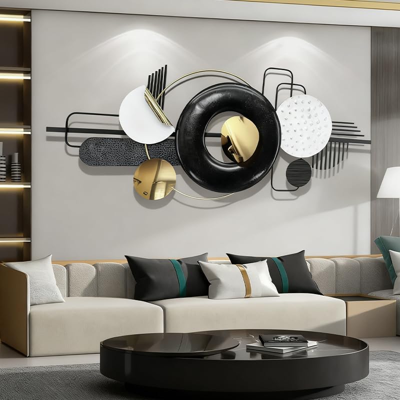 Black 3D Textured Metal Wall Sculpture