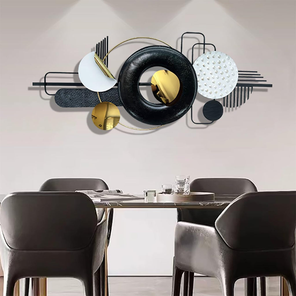 Black 3D Textured Metal Wall Sculpture