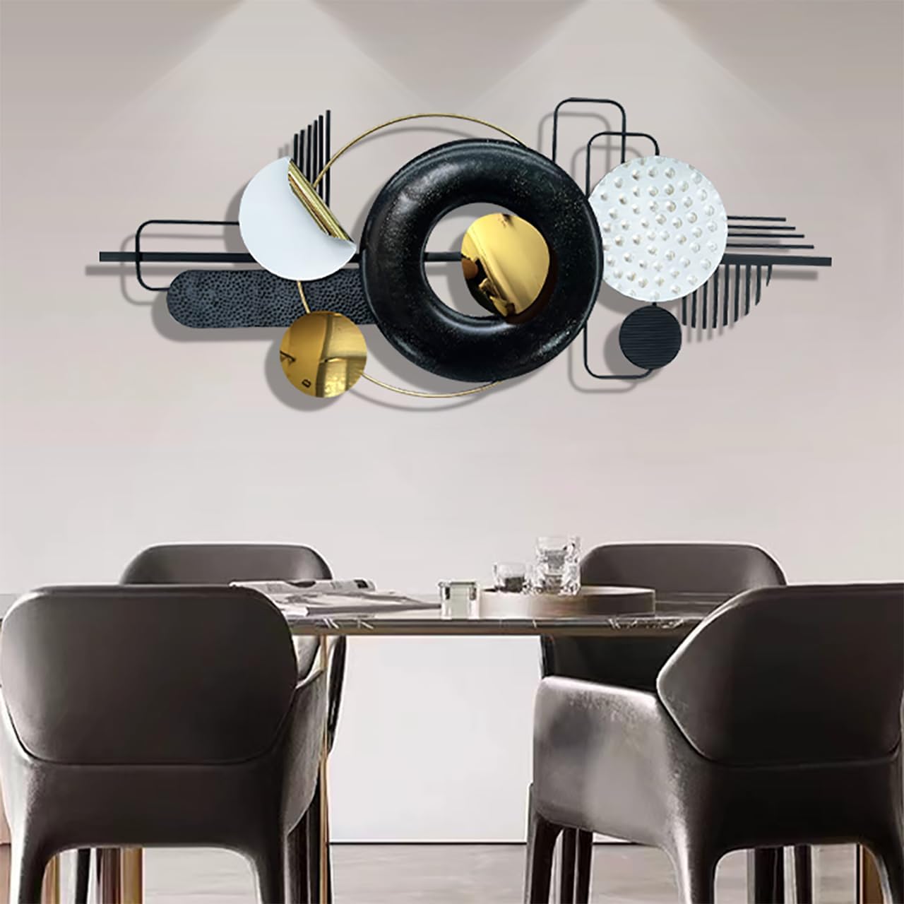 Black 3D Textured Metal Wall Sculpture