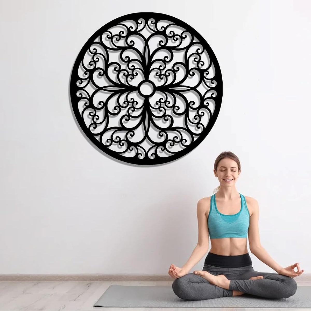 Black Round Farmhouse Metal Wall Art