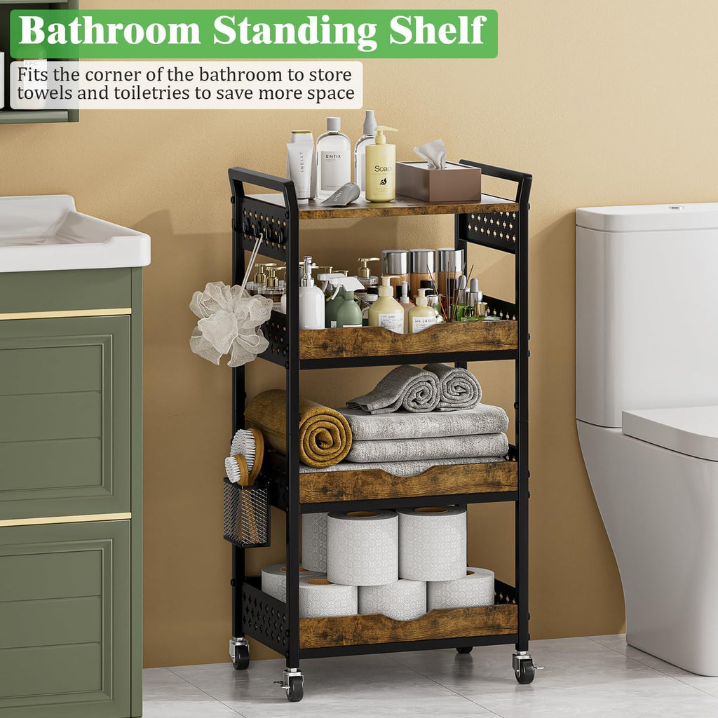 4 Tier Rolling Utility Storage Cart