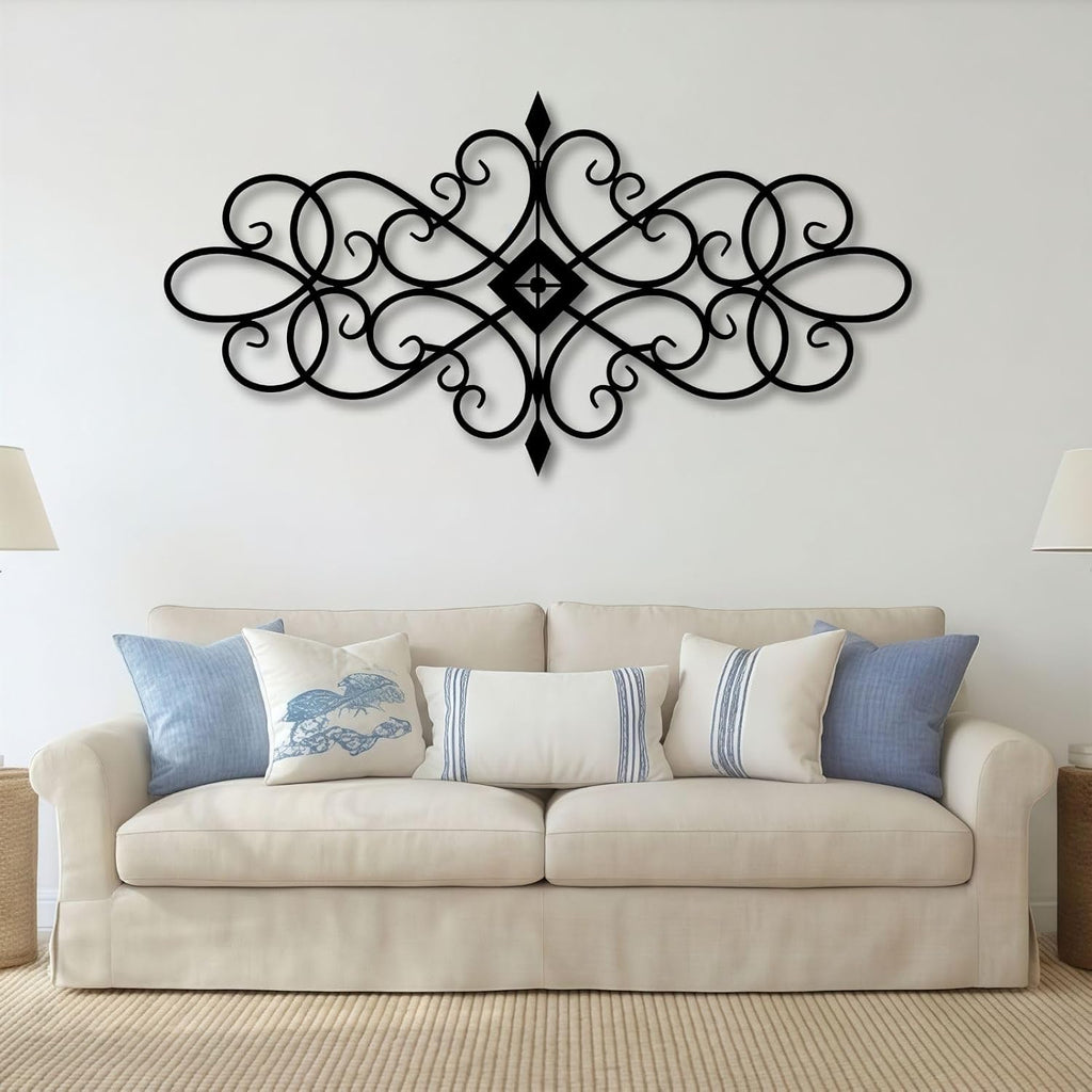 Black Wrought Iron Scroll Wall Art