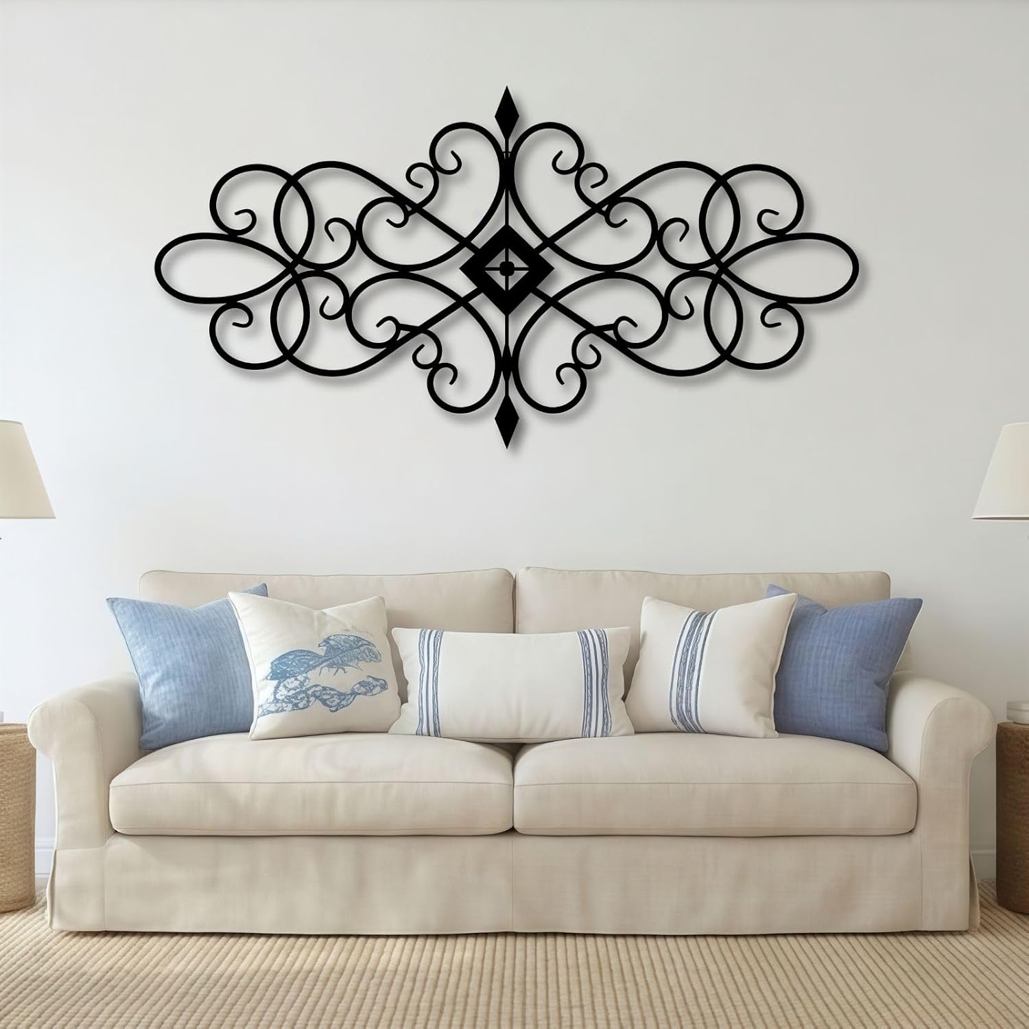 Black Wrought Iron Scroll Wall Art