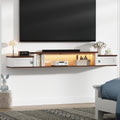 70" Walnut Floating LED TV Stand
