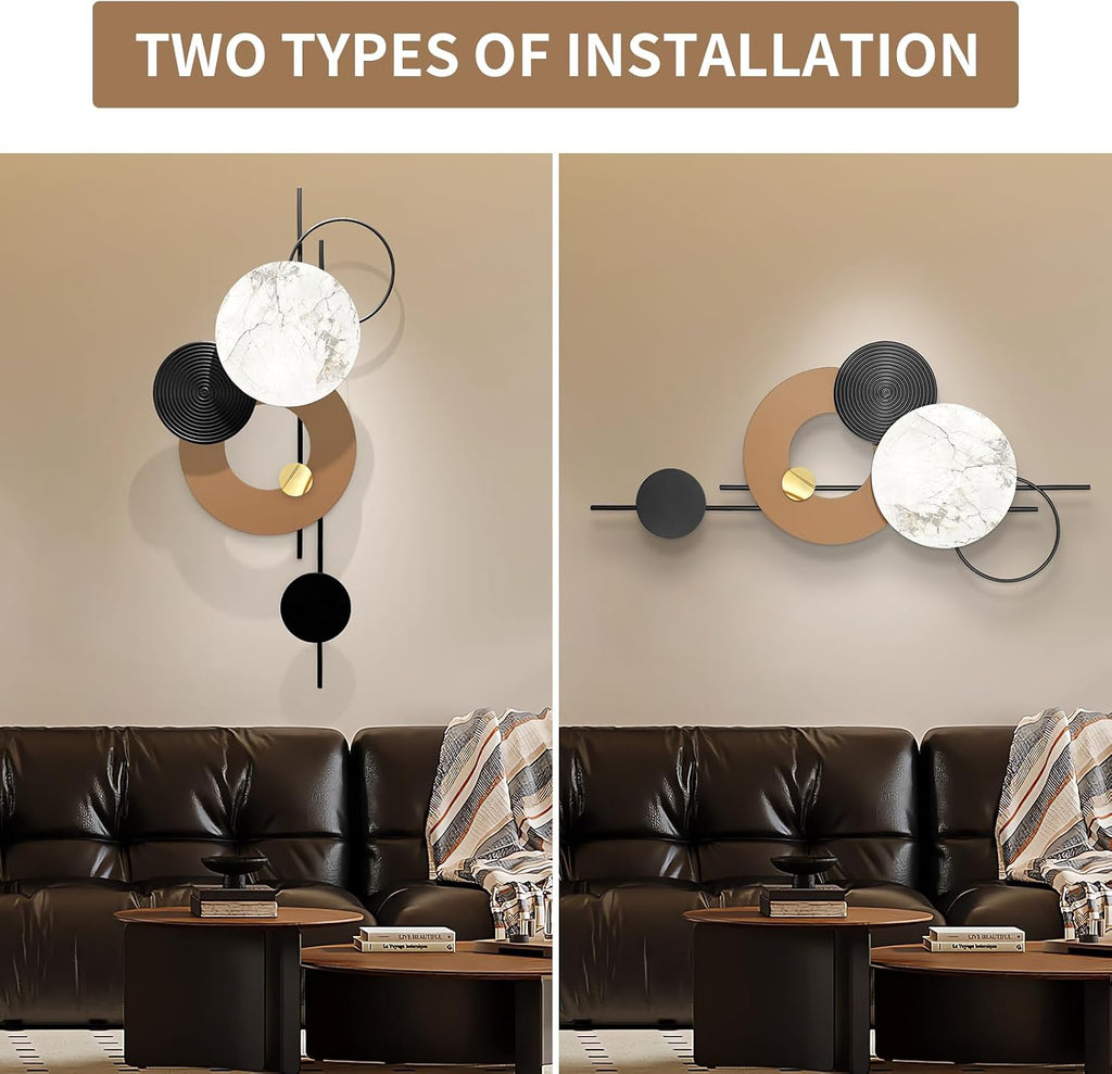 3D Modern Metal Wall Sculpture Decor