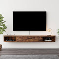 55" Rustic Brown Floating TV Cabinet