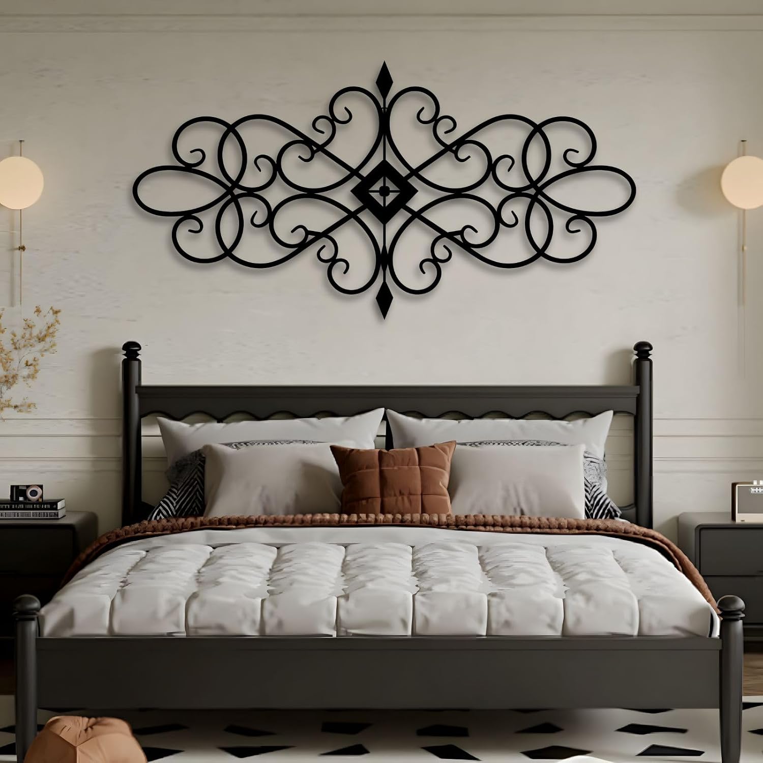 Black Wrought Iron Scroll Wall Art