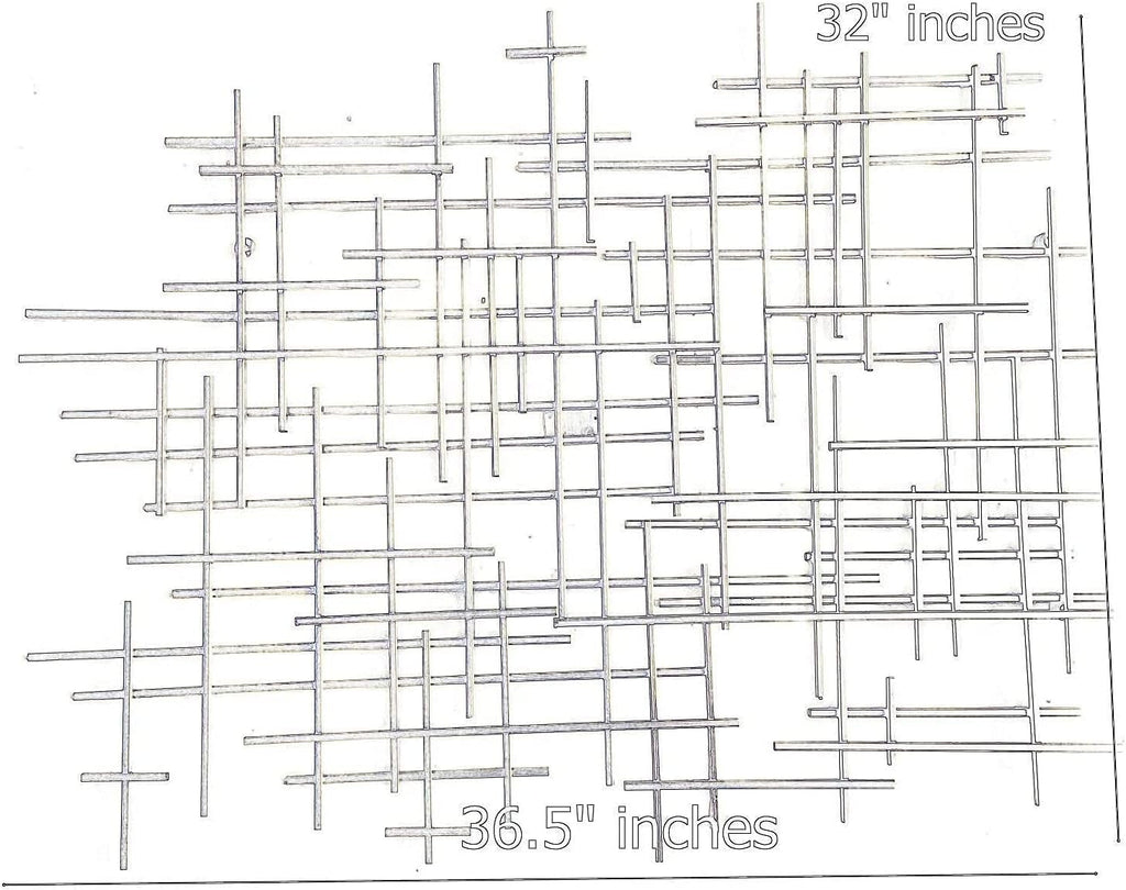 Geometric Metal Cross Wall Art Decor
