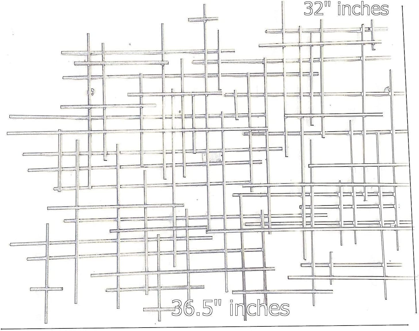 Geometric Metal Cross Wall Art Decor