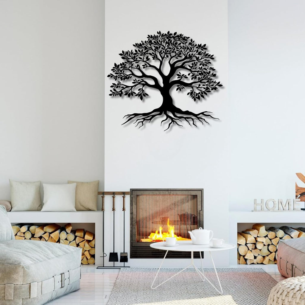Black Tree of Life Metal Wall Art