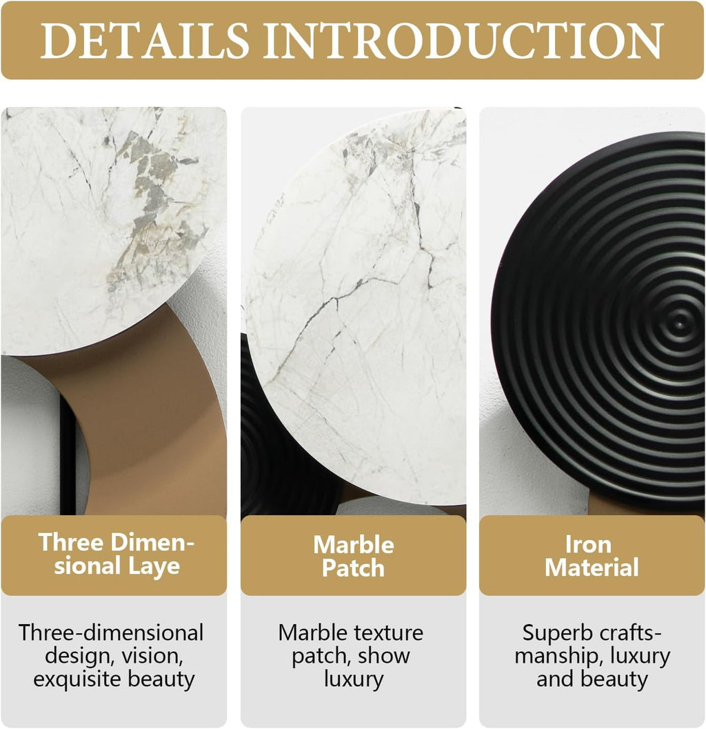 3D Modern Metal Wall Sculpture Decor