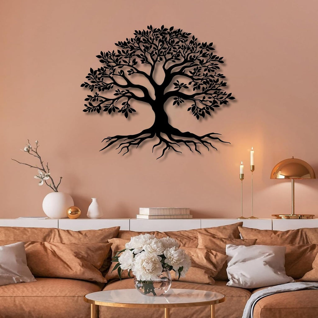 Black Tree of Life Metal Wall Art