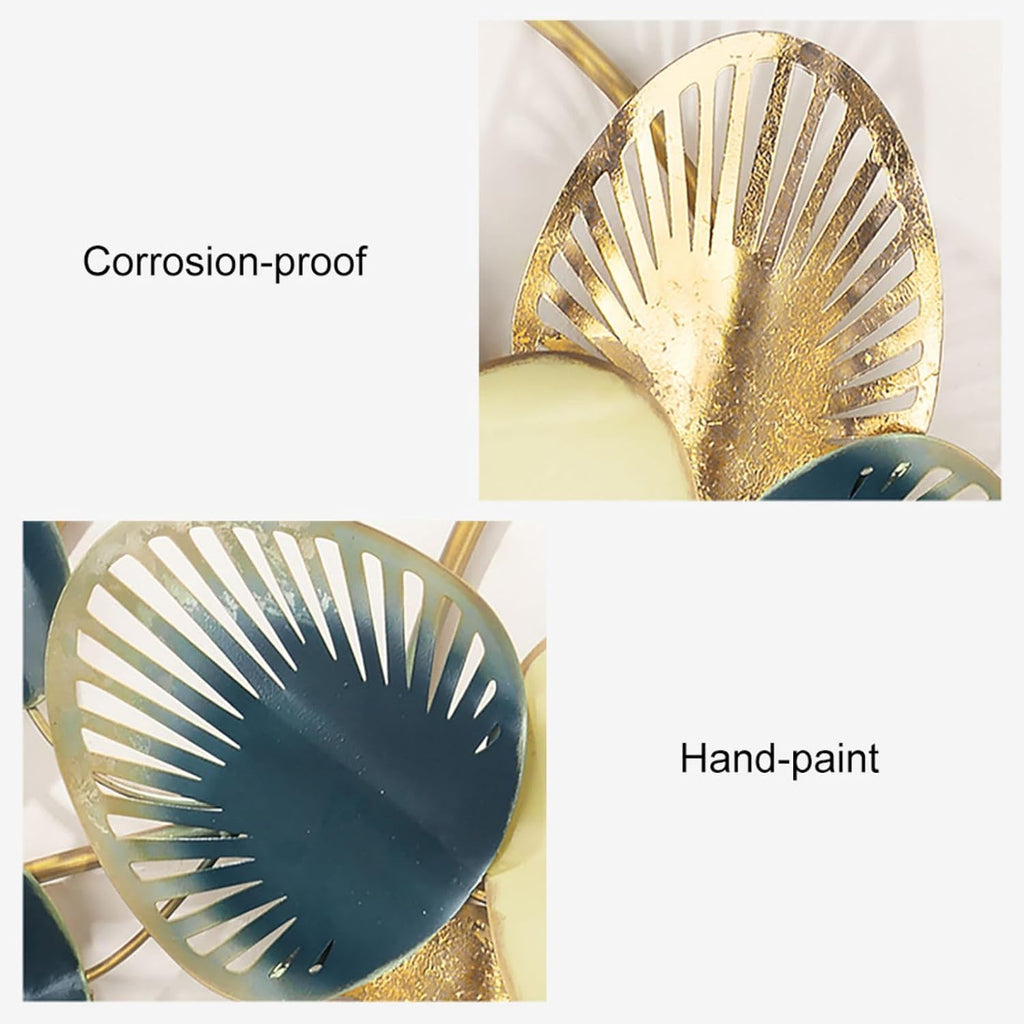 3D Metal Leaf Wall Art Decor