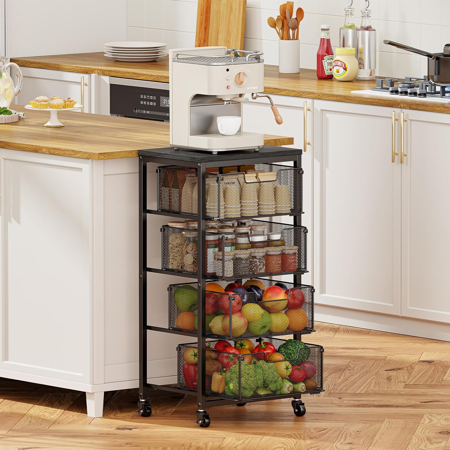 6 Tier Rolling Kitchen Storage Cart