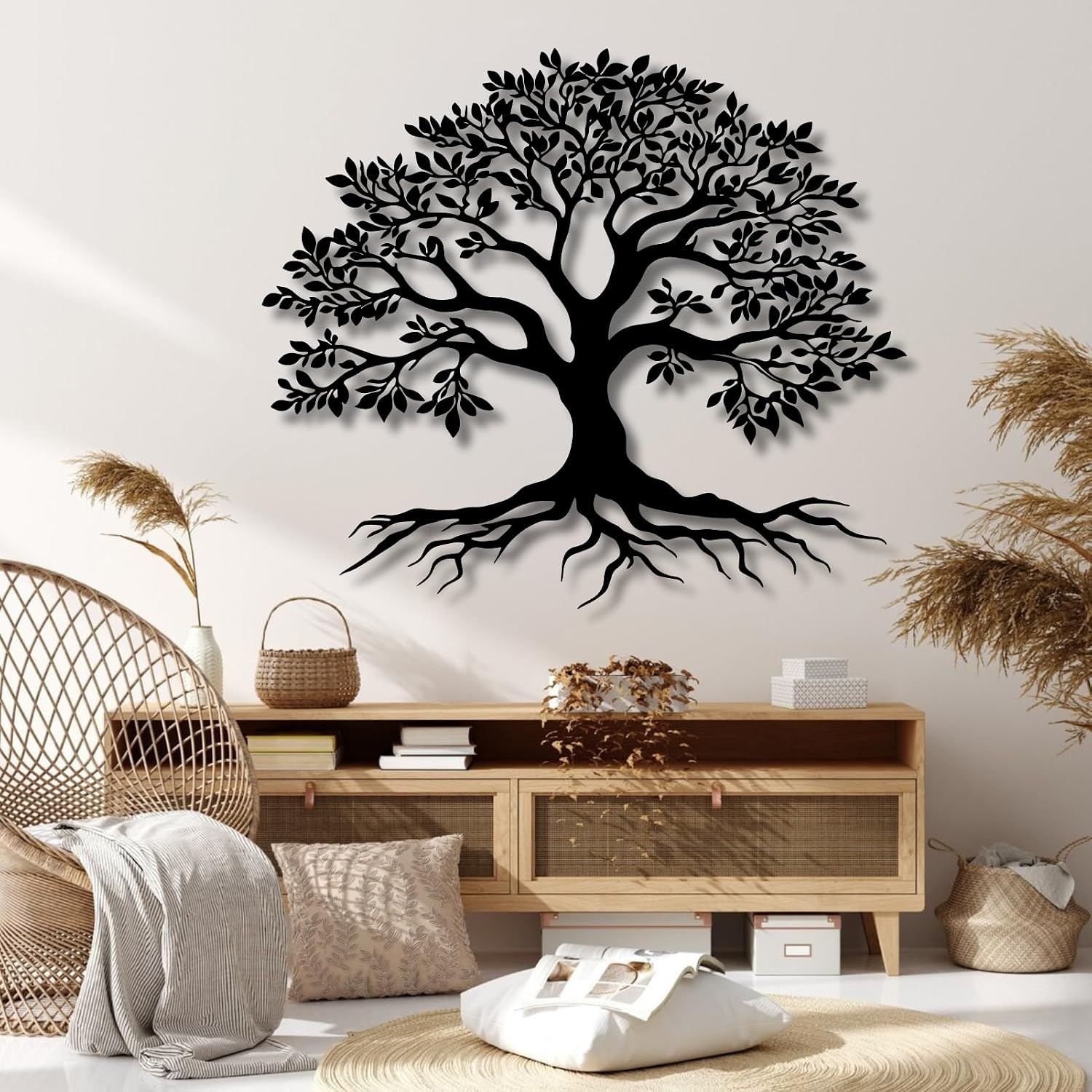 Black Tree of Life Metal Wall Art