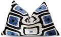 Blue Black Velvet Decorative Pillow
