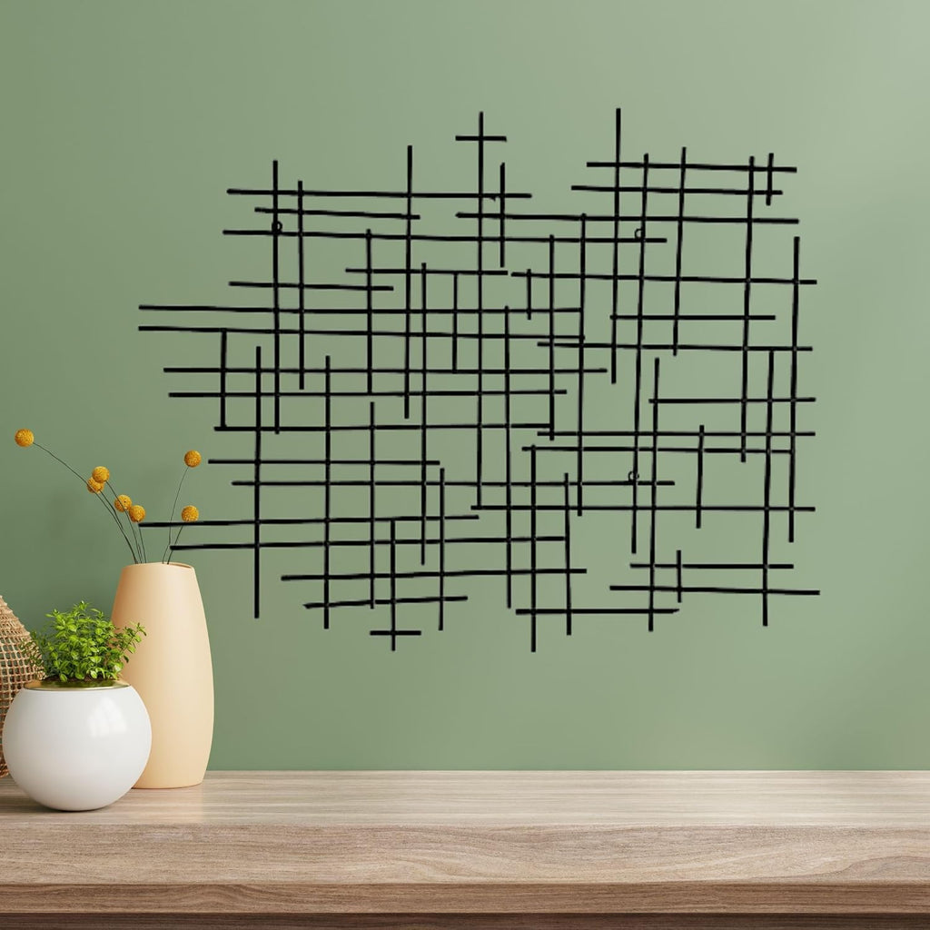 Geometric Metal Cross Wall Art Decor