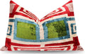 Multi-Color Geometric Velvet Pillow