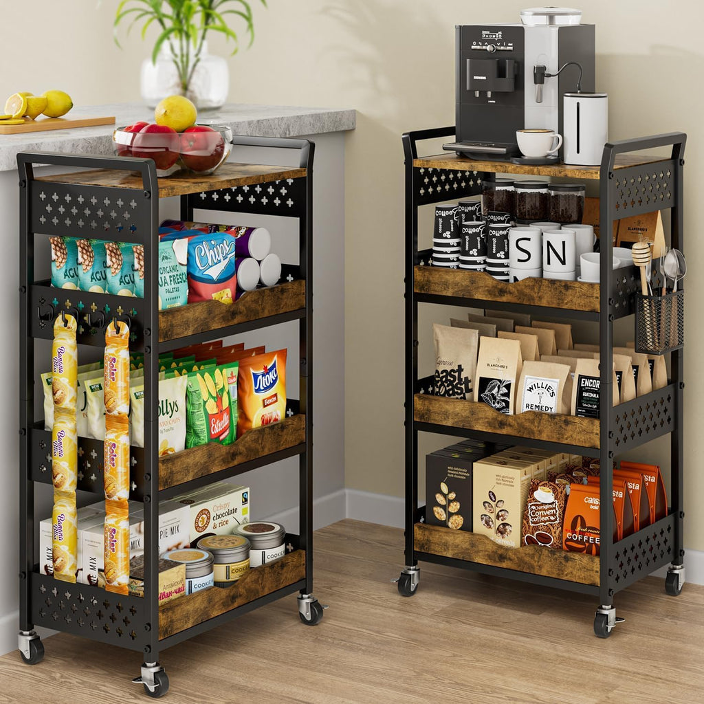 4 Tier Rolling Utility Storage Cart