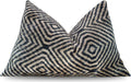 Black Ivory Chevron Velvet Pillow