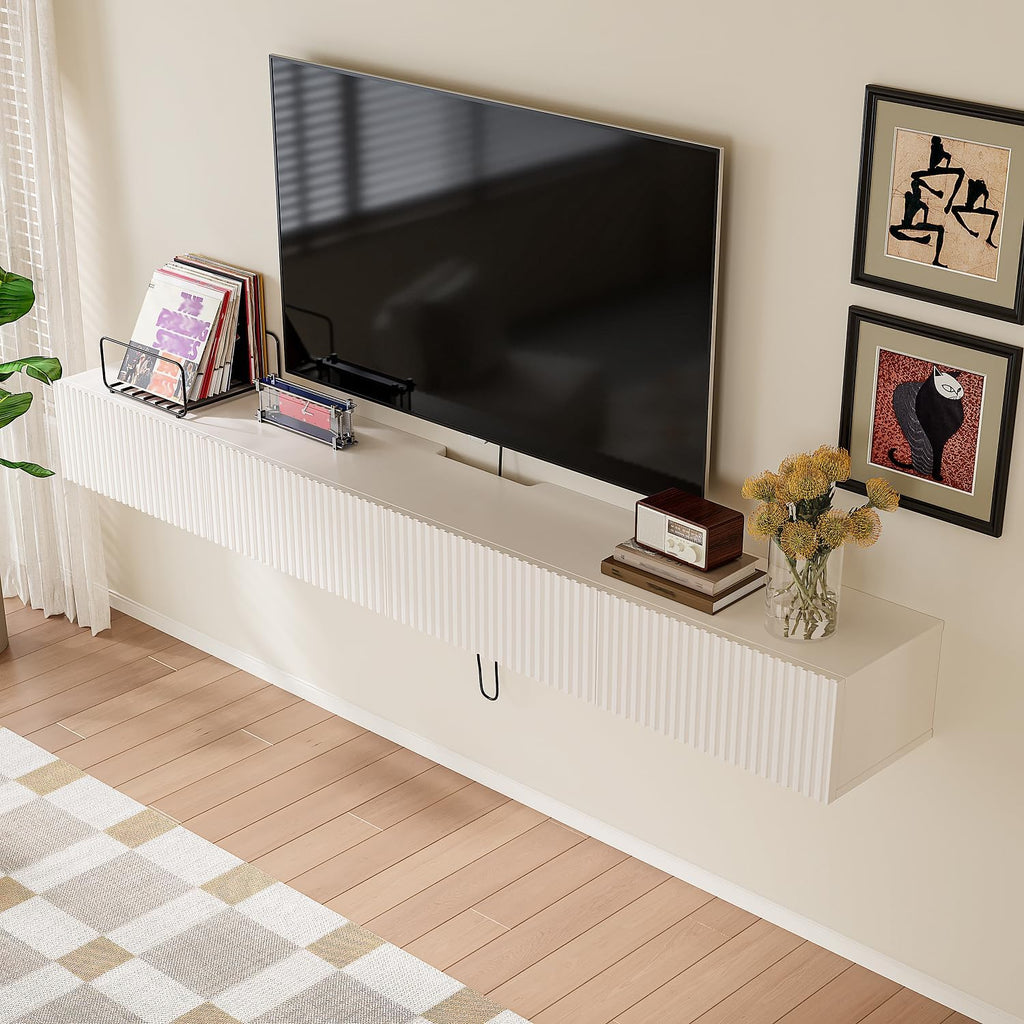 47" Off-White Floating TV Stand