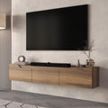 Floating Walnut TV Entertainment Center