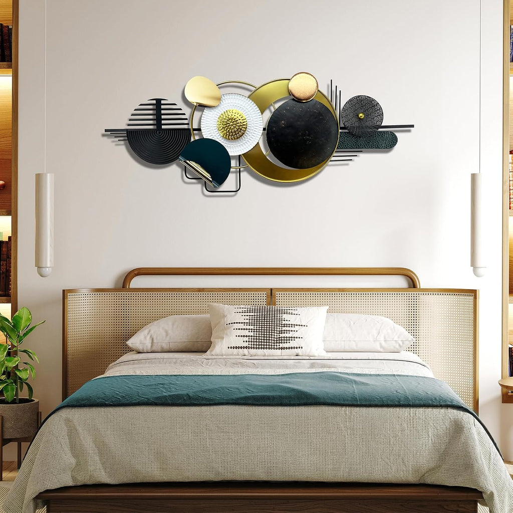 Black White Abstract Metal Wall Sculpture
