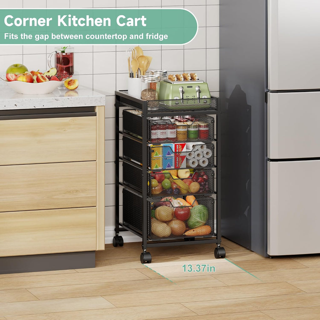 5 Tier Rolling Utility Storage Cart