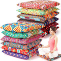 12 Pack Boho Mandala Floor Cushions