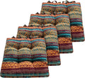 4 Pack Southwest Chair Seat Cushions