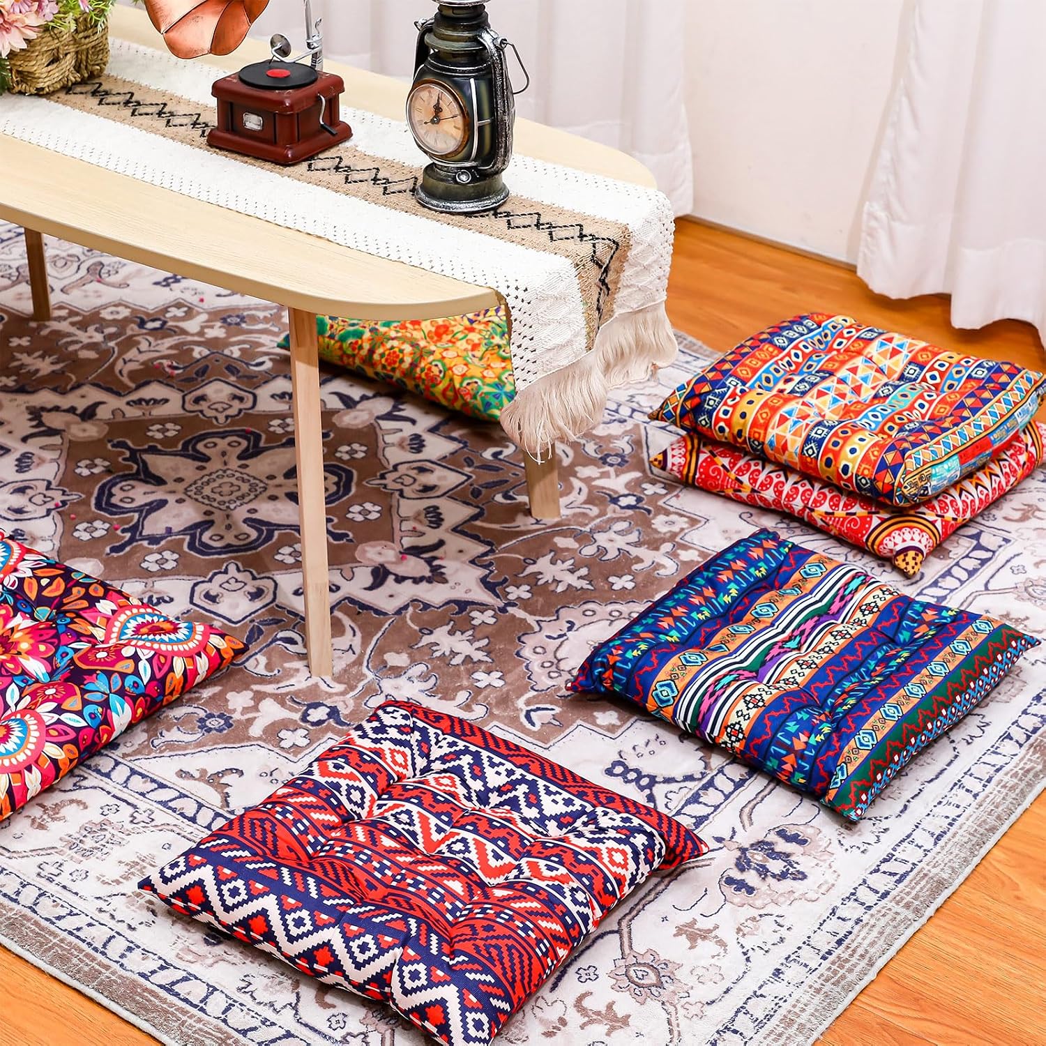 12 Pack Boho Mandala Floor Cushions