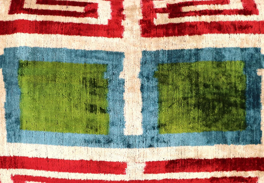 Multi-Color Geometric Velvet Pillow