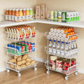 3 Tier Rolling Wire Storage Cart