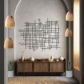 Geometric Metal Cross Wall Art Decor